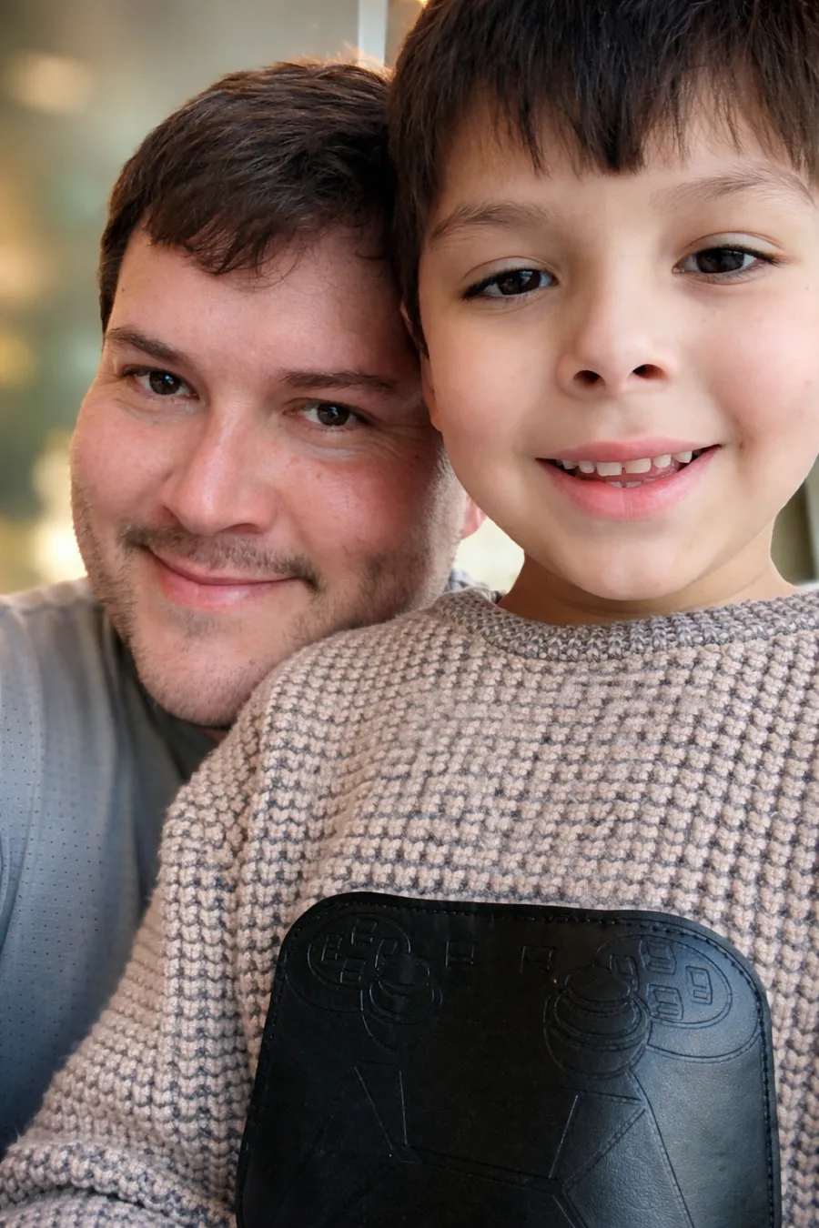 Selfie de Yanko con su hijo